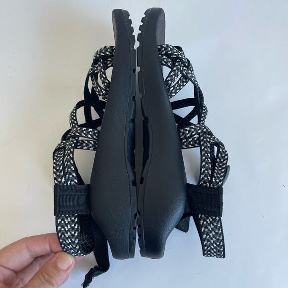 Chaco ZX/2 Classic Sandals Women's 5 Black White Toe Loop Hiking - Picture 9 of 11